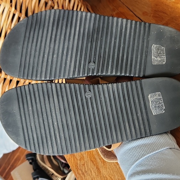 PROJECT CLOUD MAYVEN Sandals Slides Leather Suede Chestnut Size 11 - Picture 4 of 13